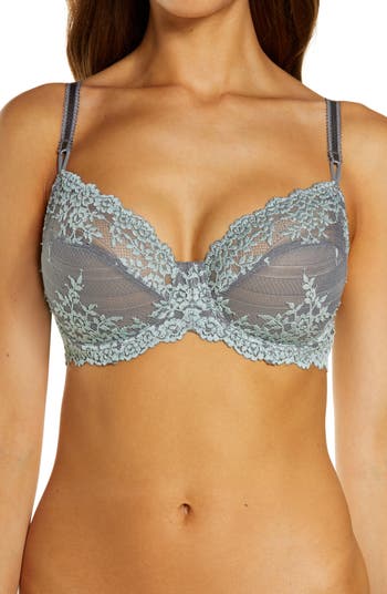 Wacoal Embrace Lace Underwired Plunge Bra, Naturally Nude at John