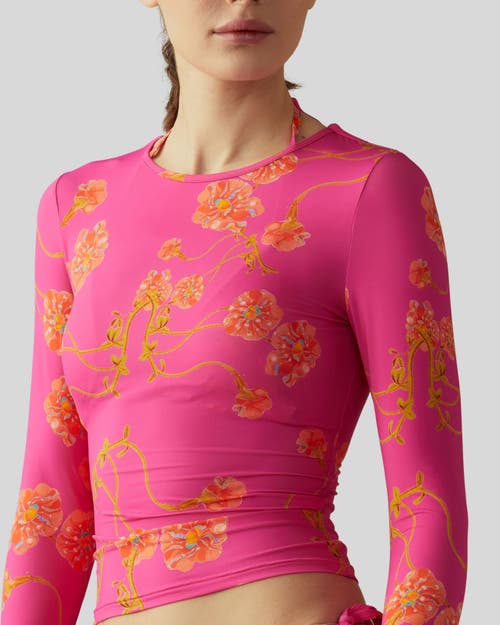 Shop Cynthia Rowley Bella Rashguard In Pink