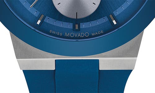 MOVADO MOVADO BOLD FUSION CHRONOGRAPH SILICONE STRAP WATCH, 44.5MM 