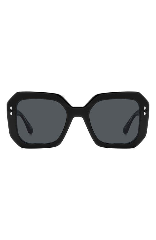 Isabel Marant 53mm Square Sunglasses In Black/grey