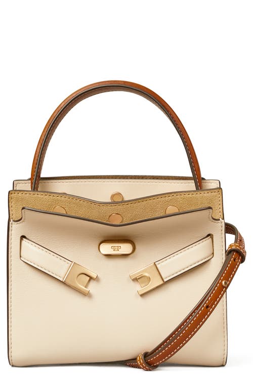 Tory Burch Petite Lee Radziwill Leather Double Bag in New Cream at Nordstrom