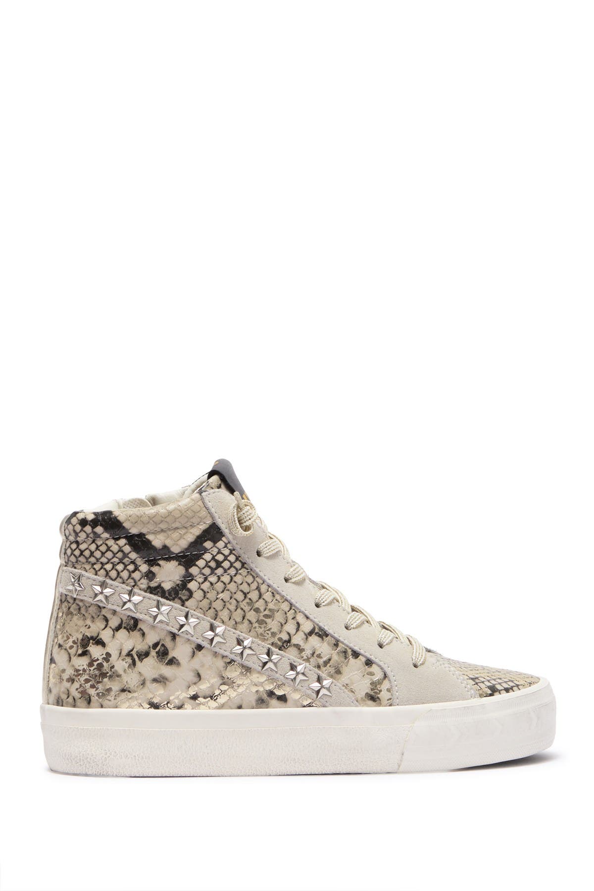 steve madden qualify gold snake embossed high top sneaker