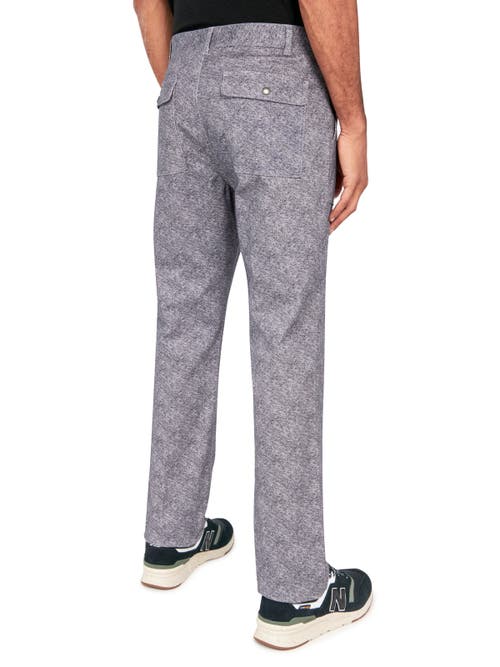 Brooklyn Brigade Marled Print Cotton Stretch 5-pocket Pants In Grey
