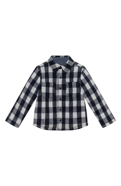 Shop Andy & Evan Kids' Reversible Quilted Jacket In Navy/black Check