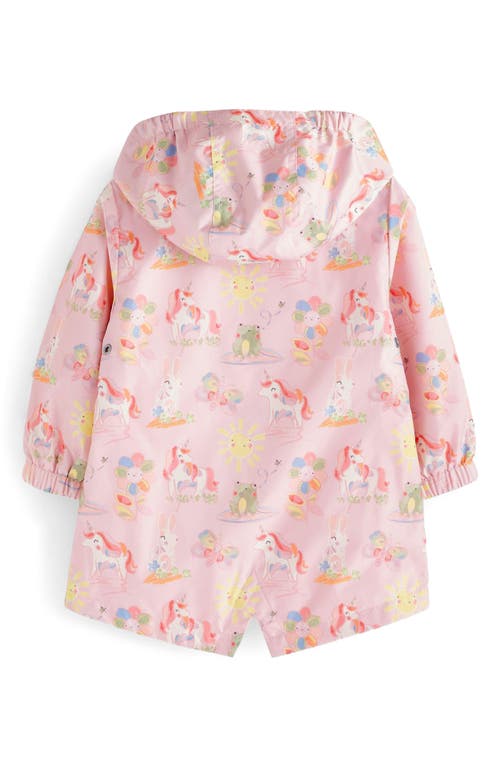 Shop Next Kids' Water Resistant Hooded Jacket In Pink Unicorn