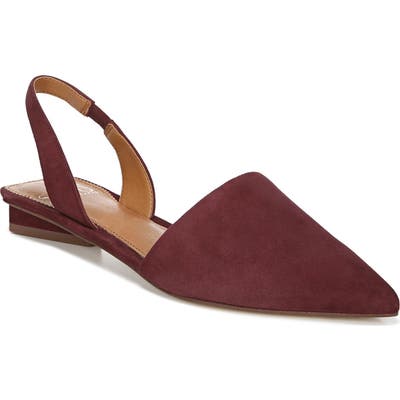 Sarto By Franco Sarto Graydon Pointy Toe Slingback Flat, Red