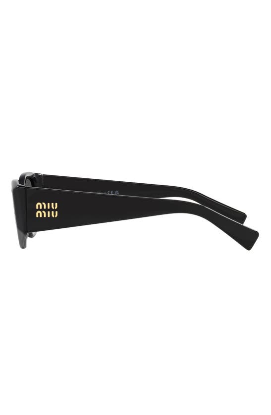 Miu Miu Mu 06ys Monochrome Acetate Cat-eye Sunglasses In Black