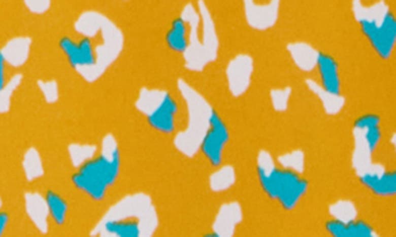 Shop West K Leopard Print Faux Wrap Midi Dress In Yellow Non Print