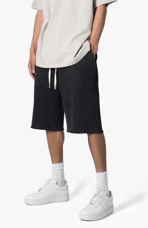 Mnml Ultra Baggy Sweat Shorts In Washed Black