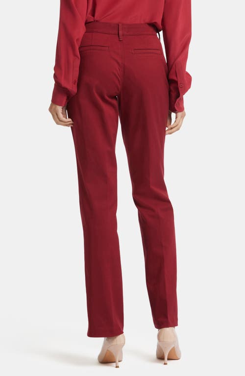 Nydj Barbara Stretch Twill Bootcut Pants In Wild Currant