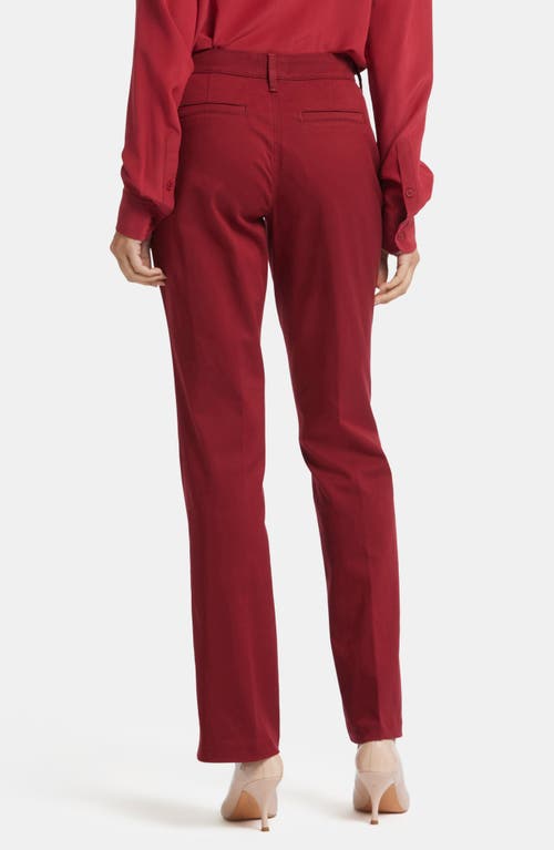 Shop Nydj Barbara Stretch Twill Bootcut Pants In Wild Currant