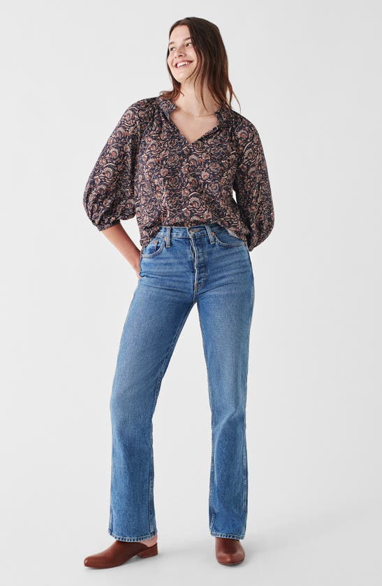 Faherty Portia Top In Artisan Block Print