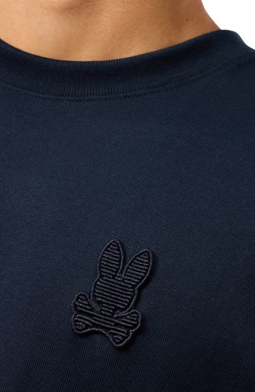 Shop Psycho Bunny Kingston Heavy Logo Appliqué T-shirt In Navy