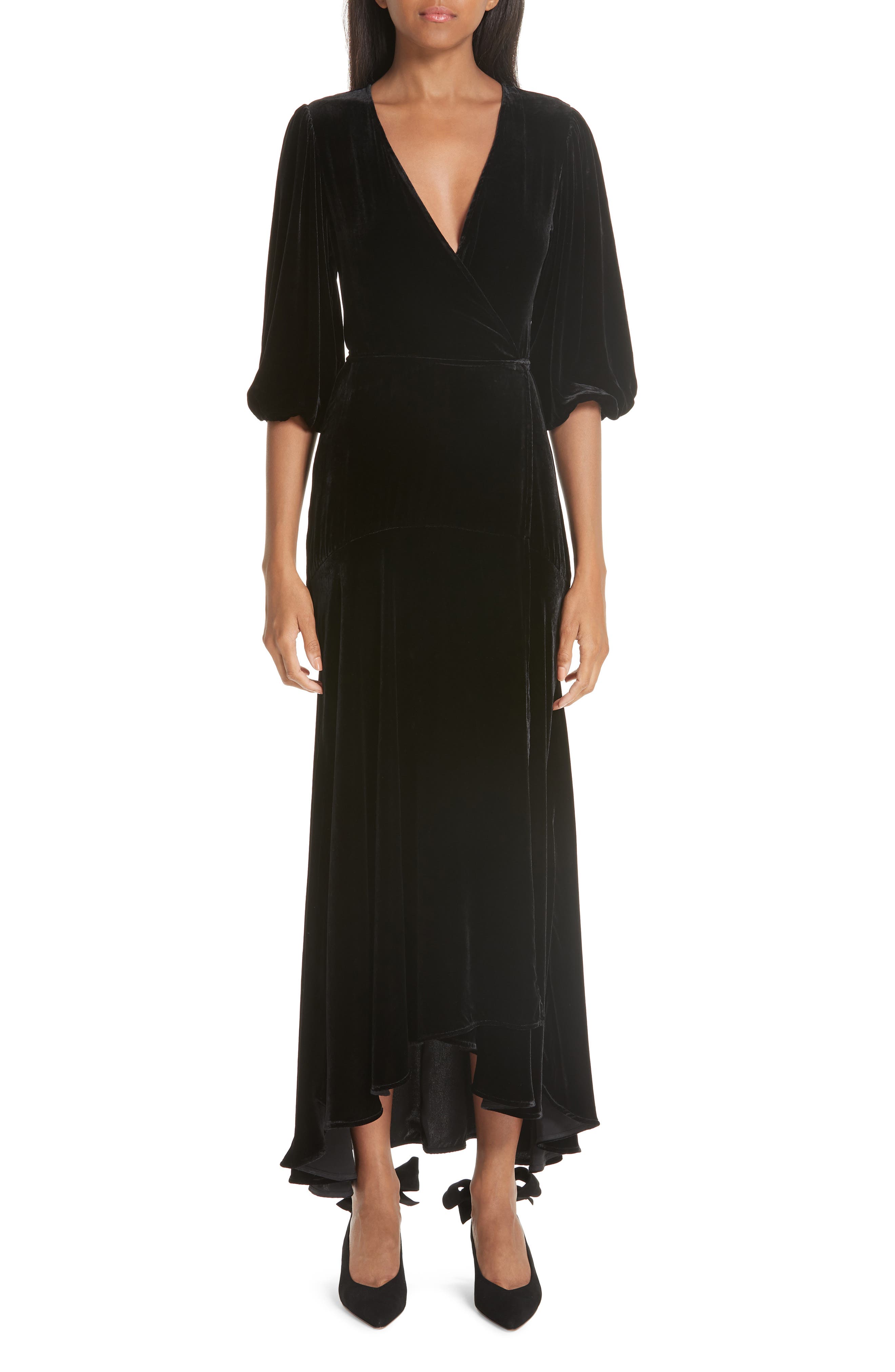 ganni velvet dress