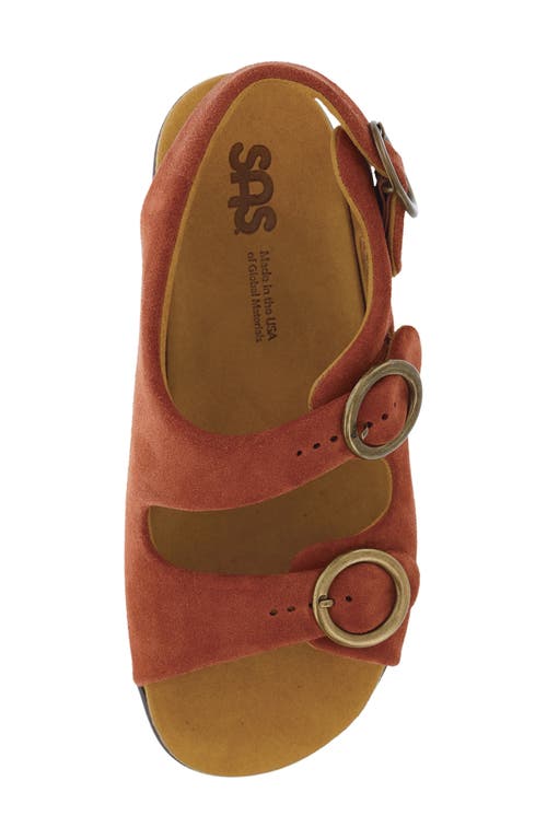 Sas Relaxed Slingback Sandal In Rust