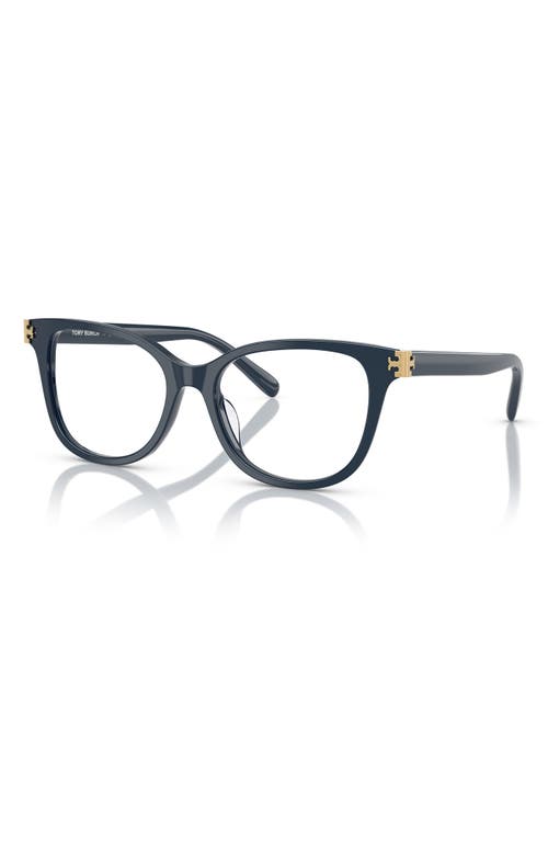 Tory Burch 51mm Square Optical Glasses In Navy
