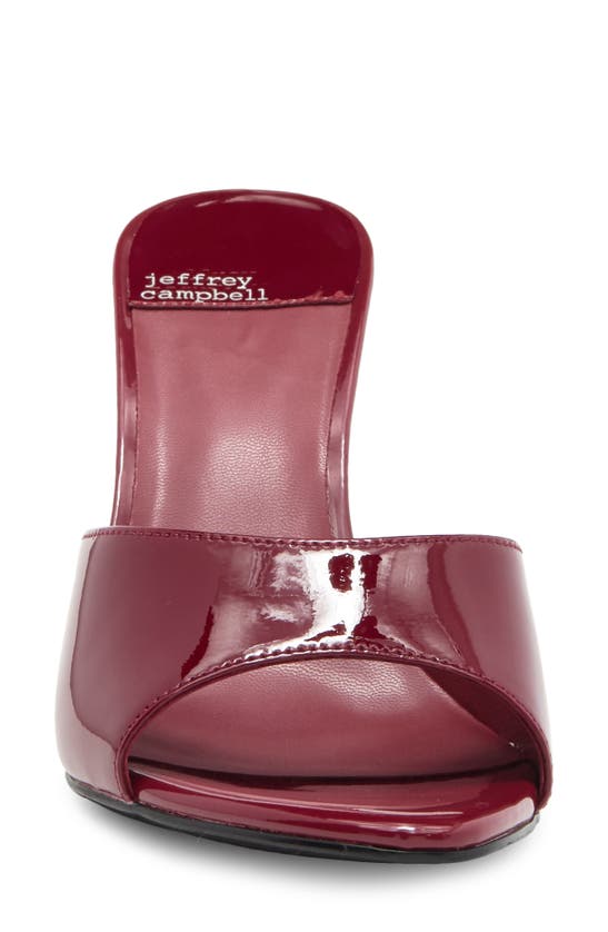 Shop Jeffrey Campbell Agent Slide Sandal In Cherry Red Patent