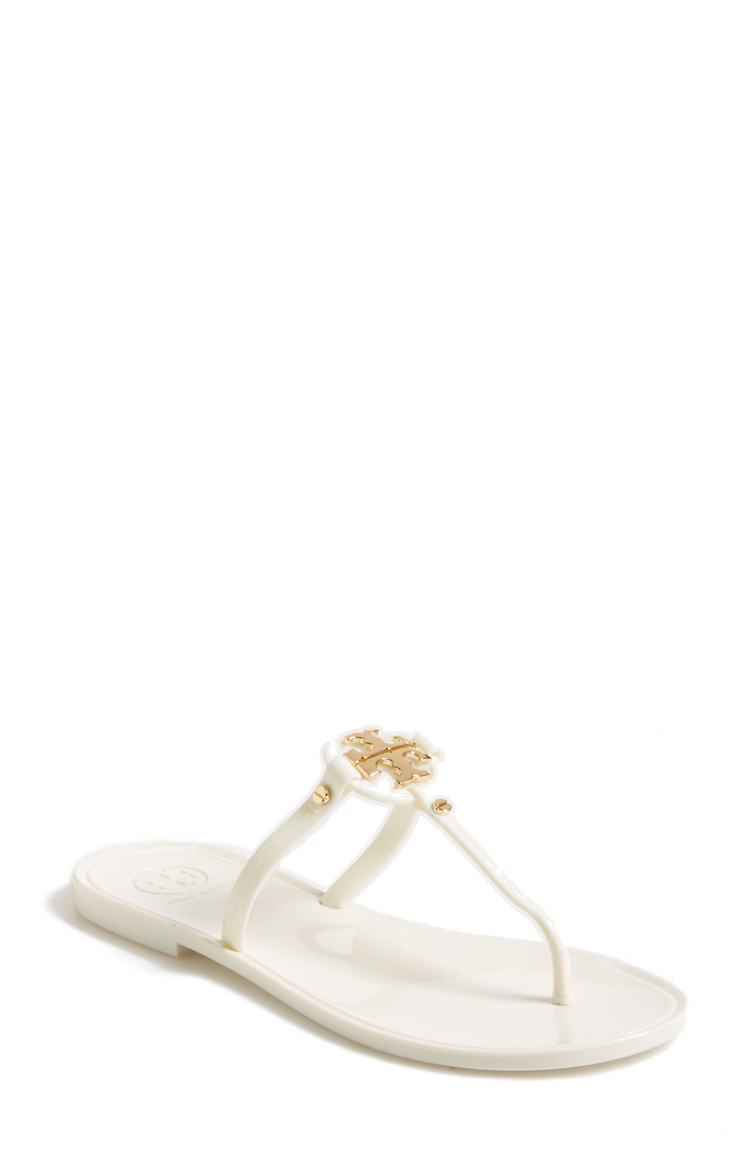 all white tory burch sandals