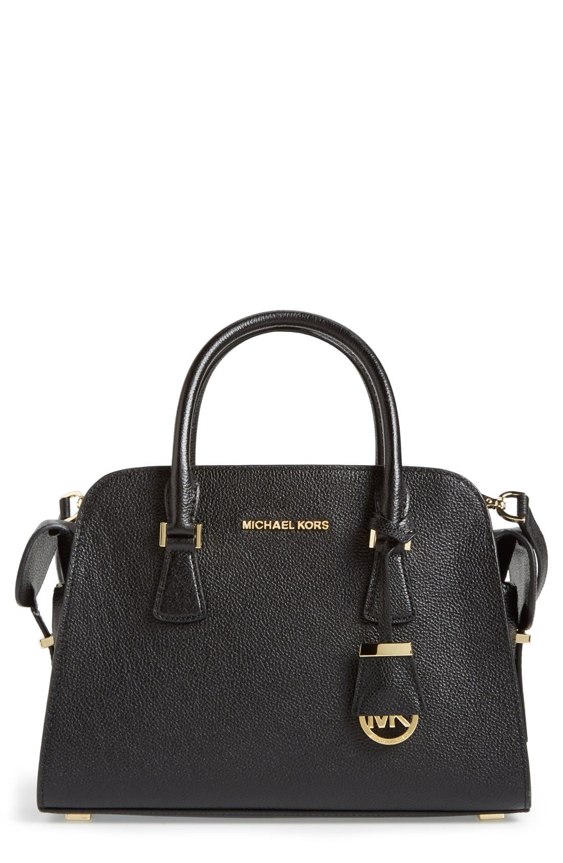 MICHAEL Michael Kors 'Medium Harper' Pebbled Leather Satchel Nordstrom