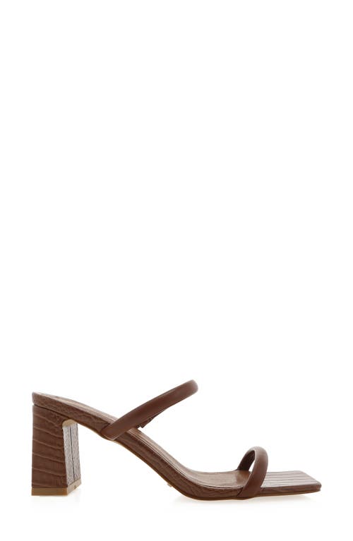 Shop Billini Idele Sandal In Wood-wood Croc