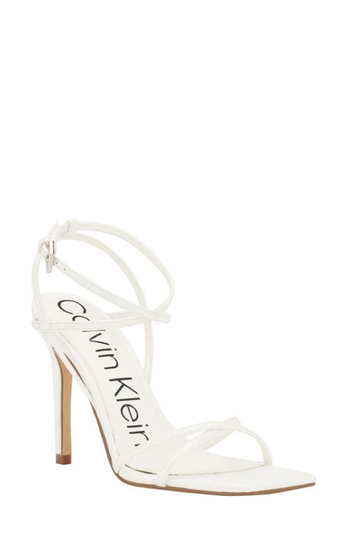Calvin Klein Tegin Sandal in White 140 | Smart Closet