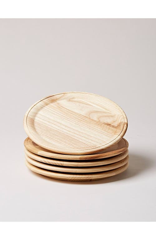 Farmhouse Pottery 9" Crafted Wooden Plate in Natural at Nordstrom