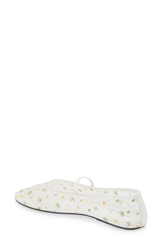 Shop Jeffrey Campbell Dancer Embroidered Mary Jane Flat In White Daisies