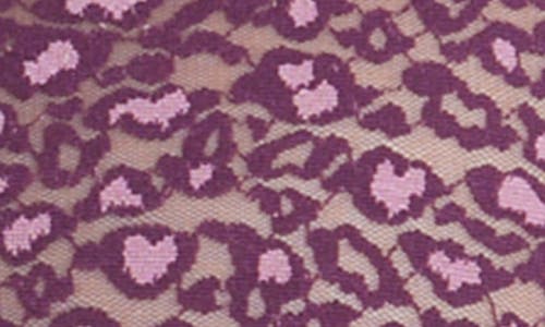 Shop Hanky Panky X-dye Leopard Print Lace Boyshorts In Black Tulip/lavender Tea