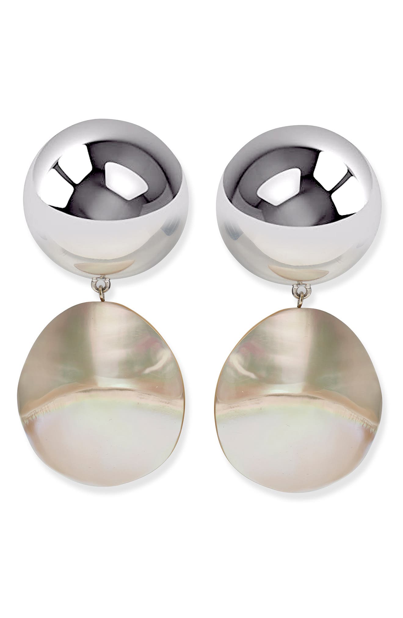 Lizzie Fortunato Rodan Shell Clip-On Earrings in Silver Cover