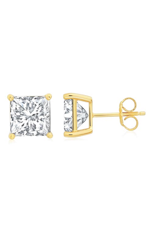 Crislu Cubic Zirconia Stud Earrings In Pearl/ivory