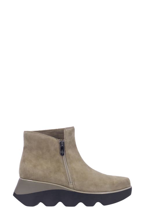 L'amour Des Pieds Hally Platform Wedge Bootie In Dark Taupe