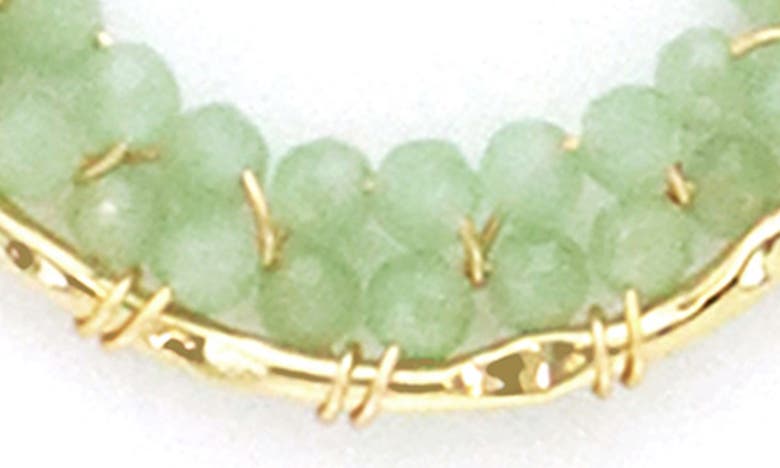 Shop Panacea Mint Crystal Teardrop Earrings In Green