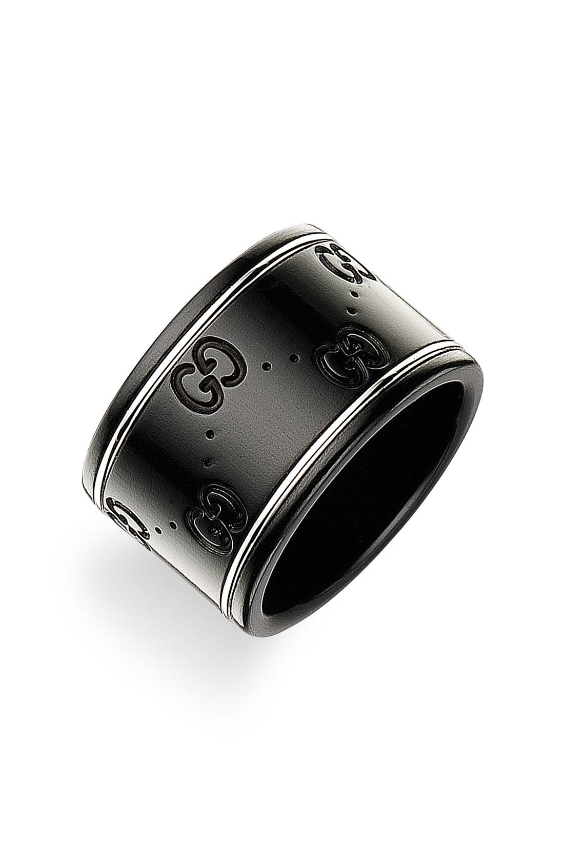 gucci icon ring black