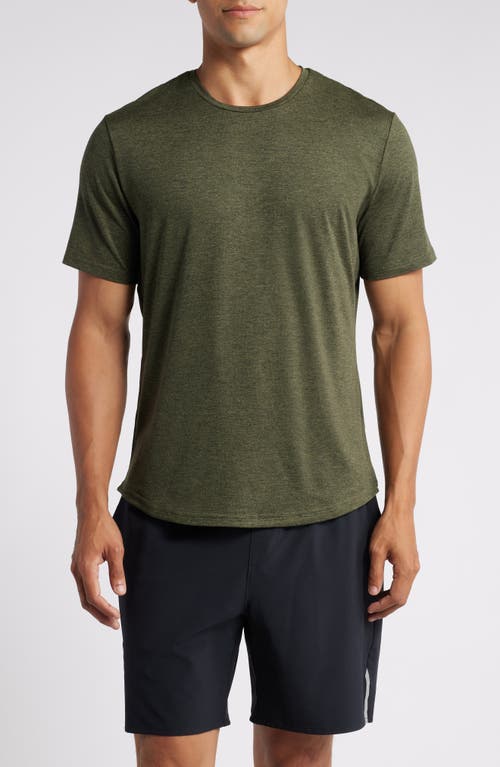 Shop Zella Restore Soft Performance T-shirt In Olive Night