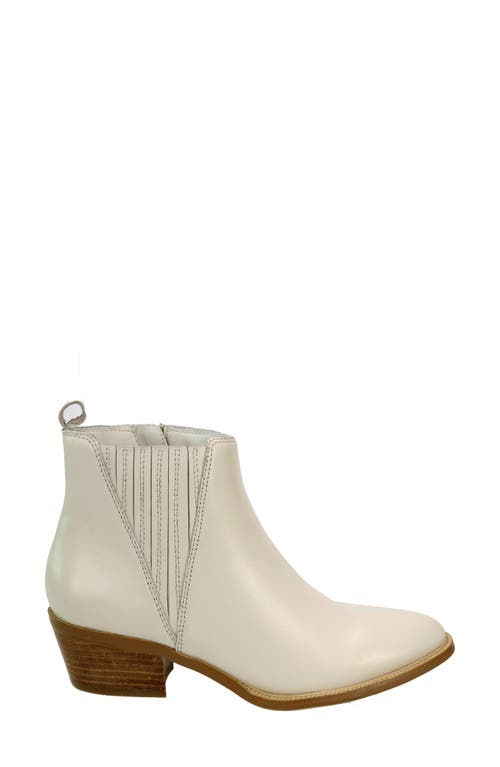 David Tate Focus Bootie In Off White Nappa