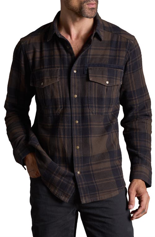 Rowan Axel Flannel Shirt Jacket in Hickory Flannel Plaid 