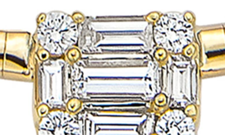 Shop Mindi Mond Clarity Omega Cube Diamond Pendant Choker Necklace In 18k Yellow Gold