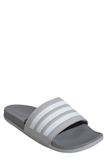 Adidas Originals Adidas Gender Inclusive Adilette Comfort Slide Sandal In Grey 2/ftwr White/grey 3