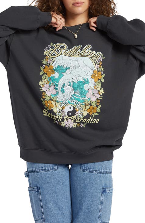 Ride In Cotton Blend Graphic Sweatshirt
