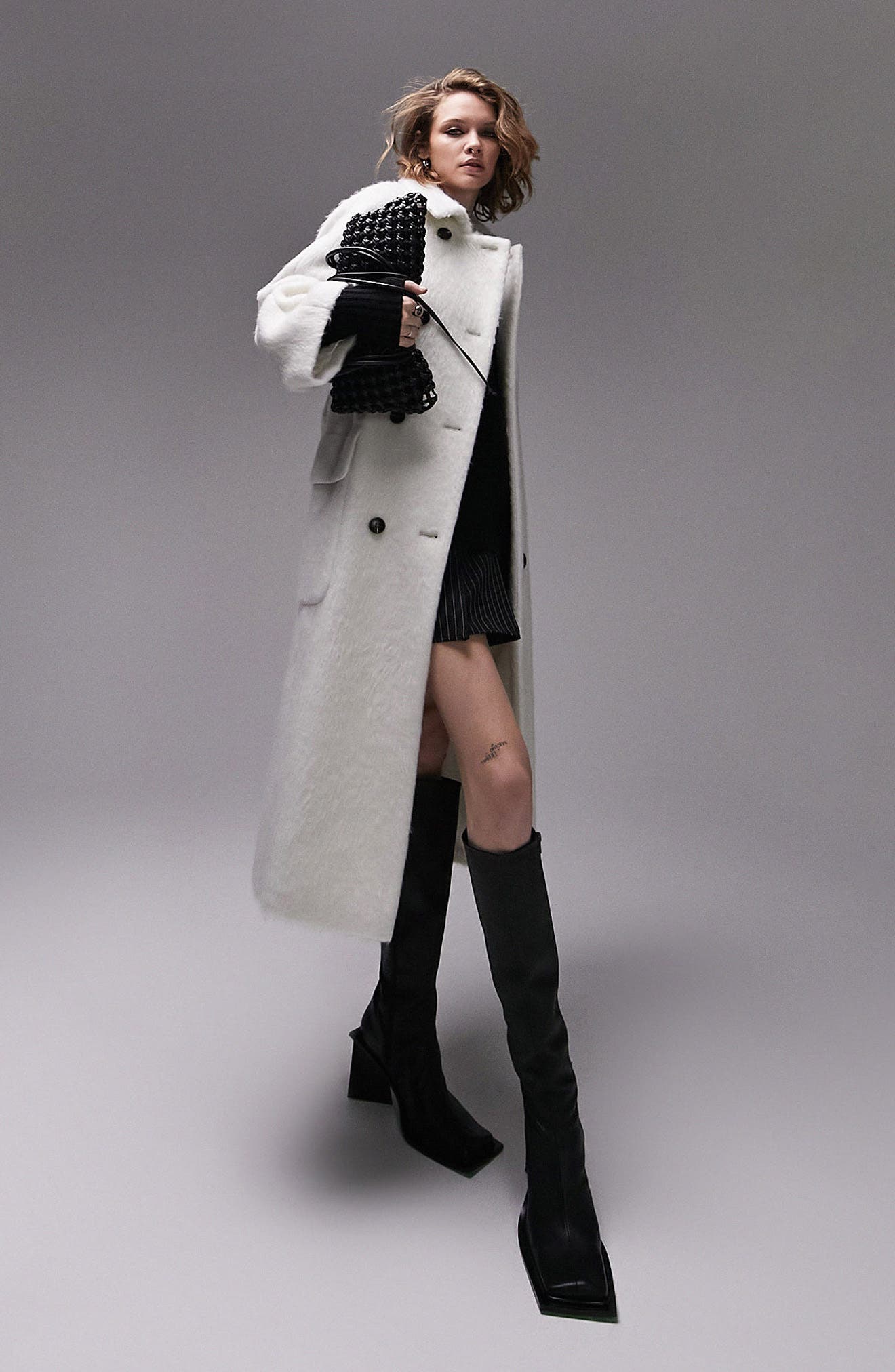 black winter trench coat women