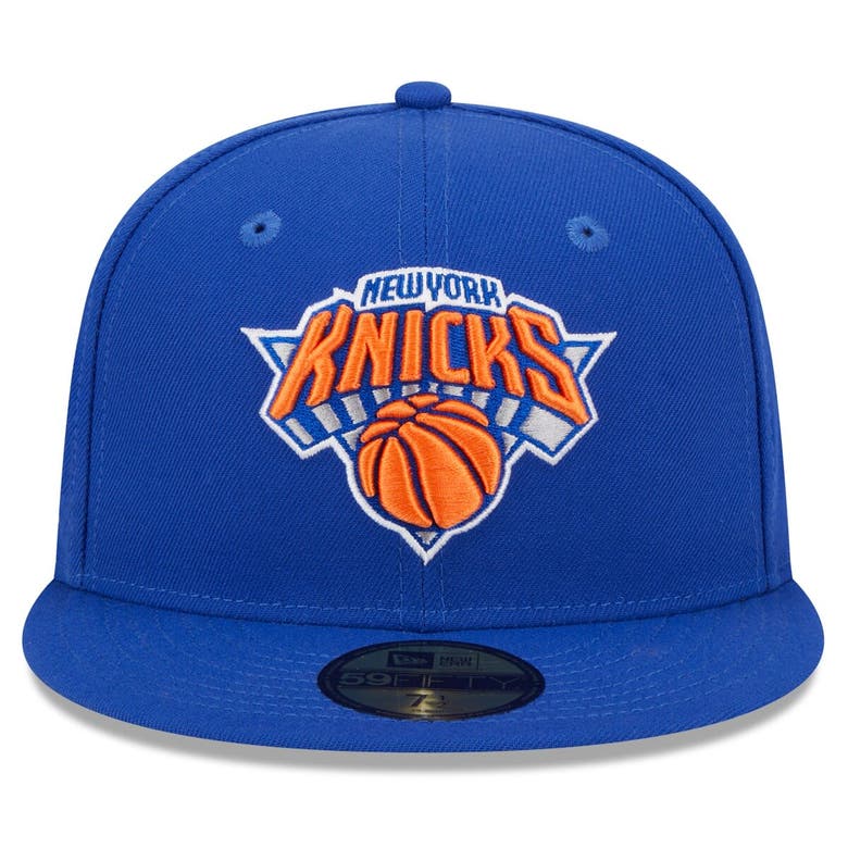 Shop New Era Blue New York Knicks  Rally Drive Side Patch 59fifty Fitted Hat