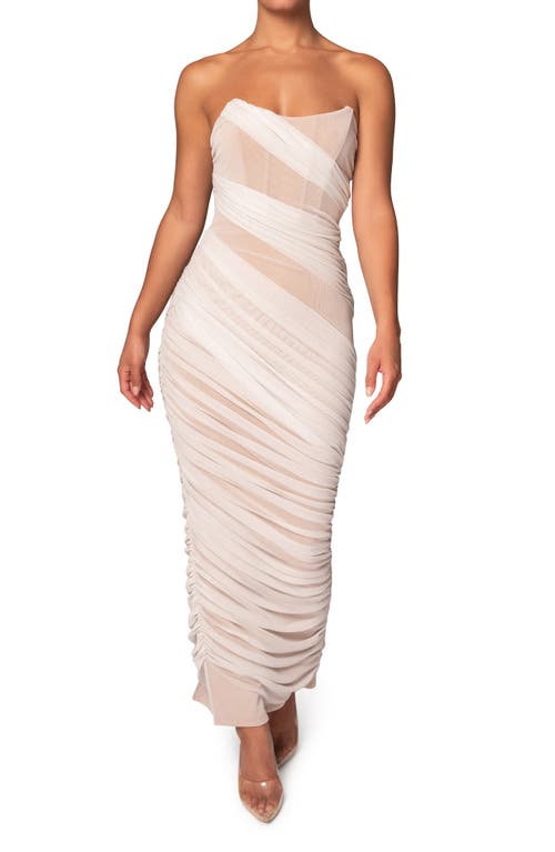 Shop Jluxlabel Catalina Metallic Sleeveless Knit Maxi Dress In White