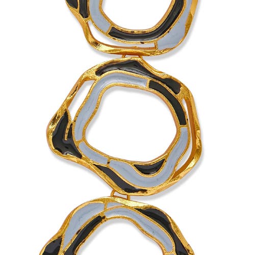 Dhwani Bhansal Aqua Earrings In Gold Plated