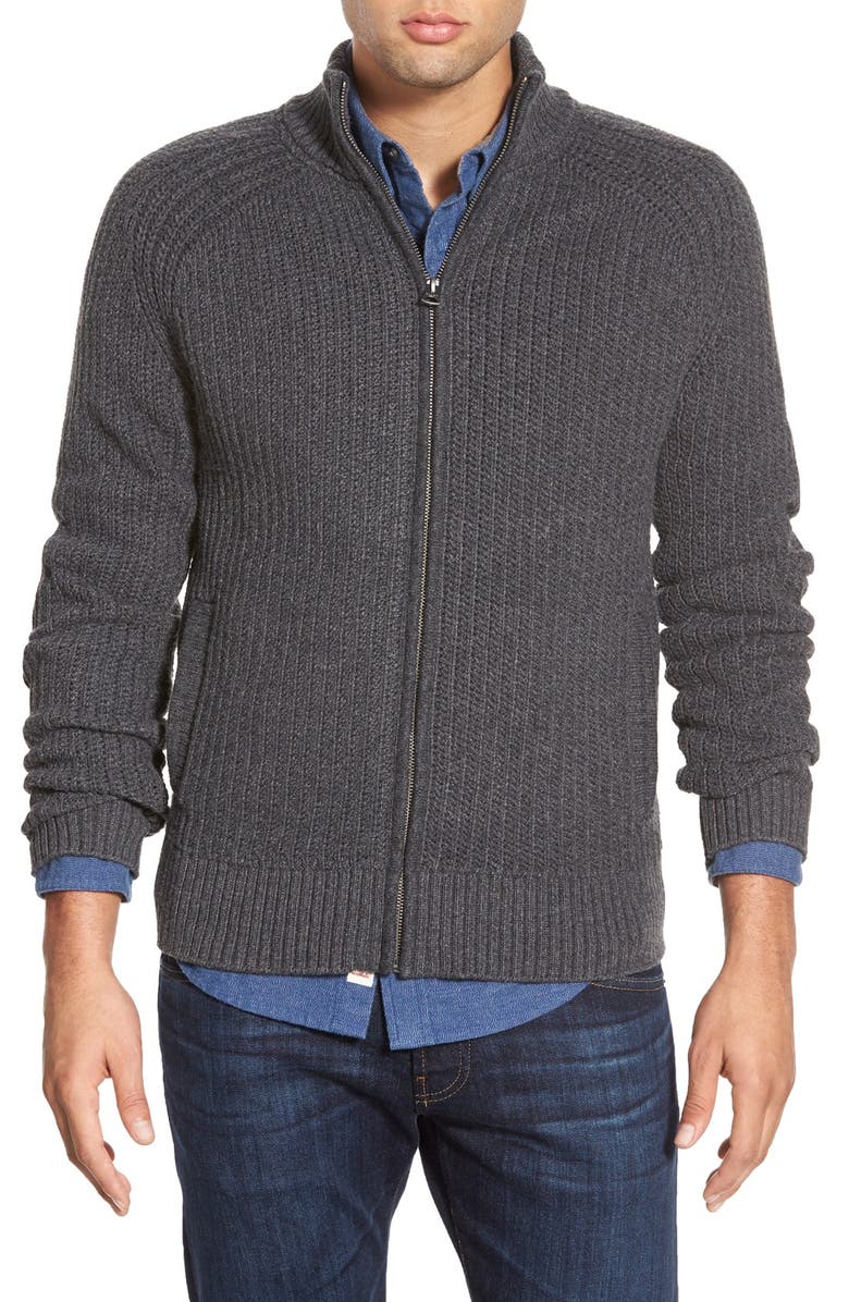 Lucky Brand 'Glacier Peak' Rib Knit Zip Sweater | Nordstrom