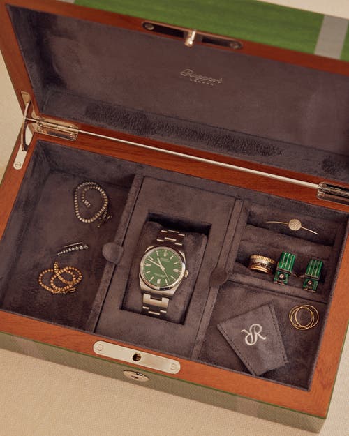 Rapport London Carnaby Watch And Accessory Box In Green