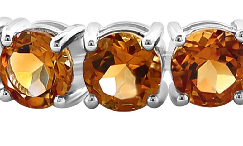Effy Sterling Silver Citrine Tennis Bracelet In Silver