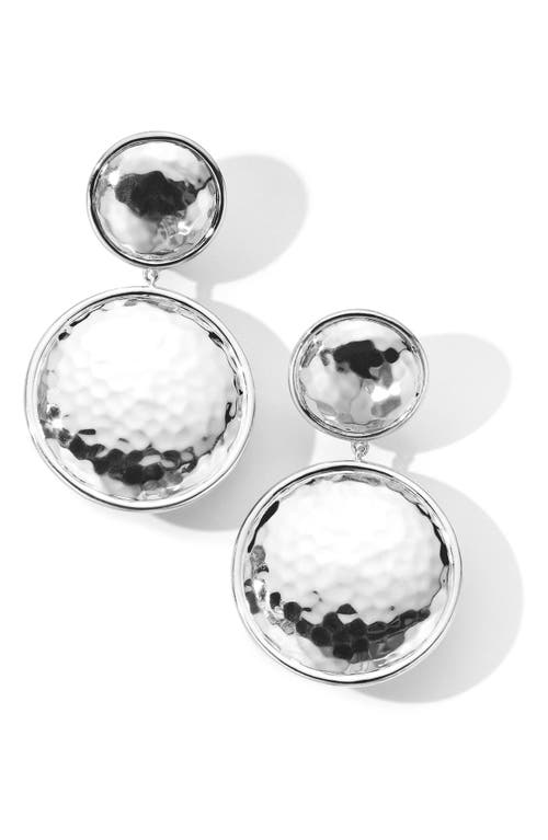 Classico Hammered Clip-On Earrings in Silver