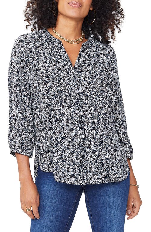 Shop Nydj Pintuck Blouse In Night Owl