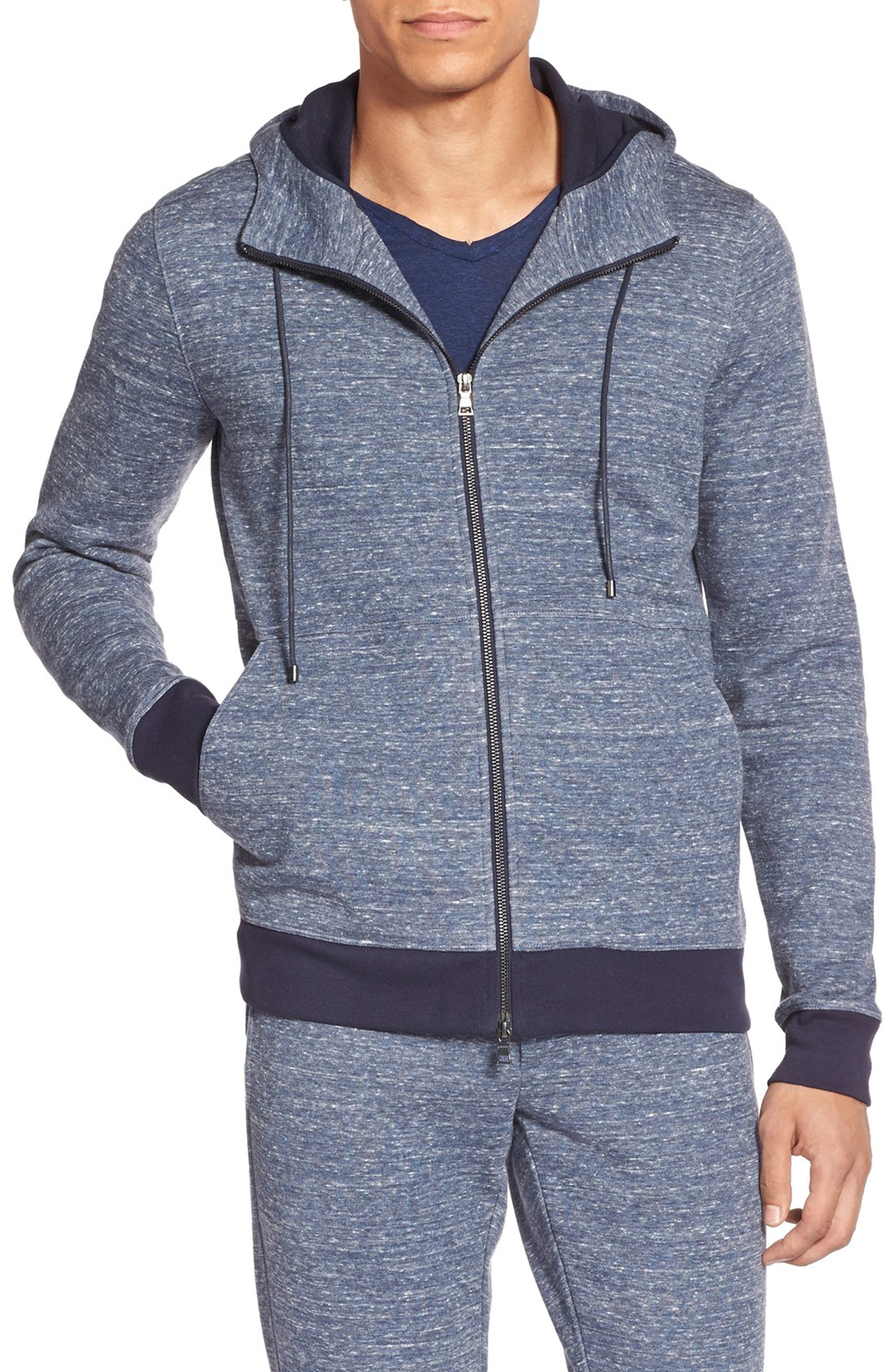 Vince Double Face Jersey Knit Zip Hoodie | Nordstrom