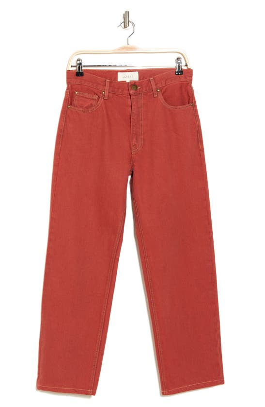 Shop The Great . The Billy Straight Leg Jeans In Red